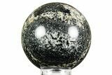 Polished Orbicular Granite Sphere - Western Australia #371222-1